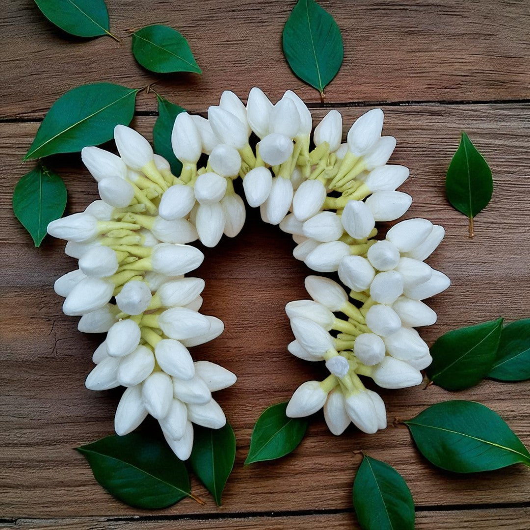 Artificial Indian Hair Flowers White