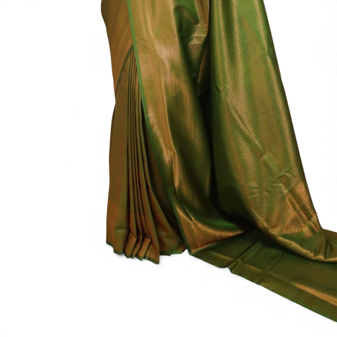 Soft Silk Saree – Hochwertige Handloom-Seide | Premium Weiche Seide Sari | hell grün