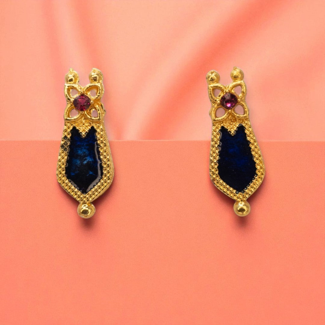 Palakka Halskette mit Ohrringe - gold | blau
