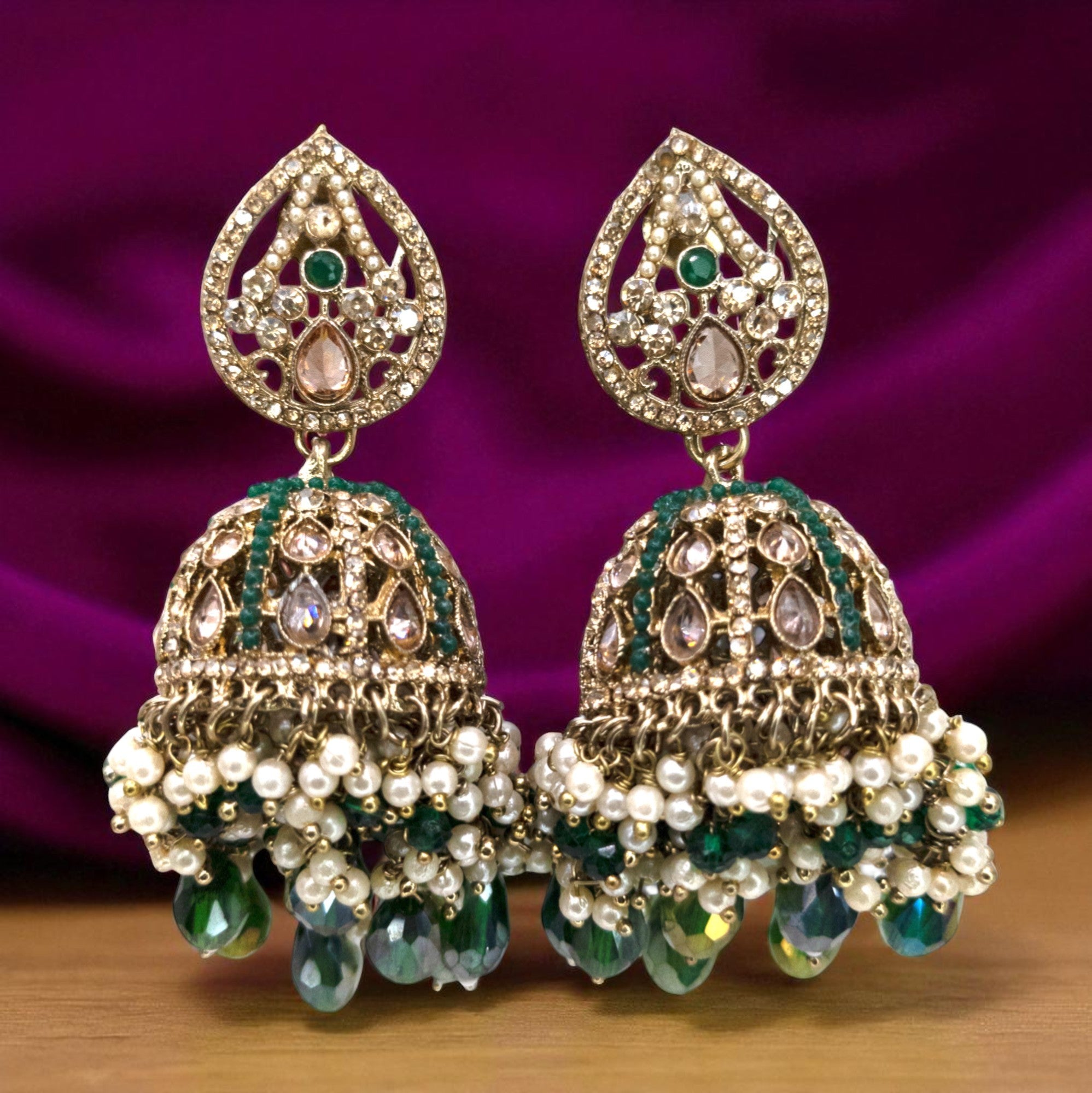 Polki Silver Choker Necklace | with Earrings &amp; Tikka