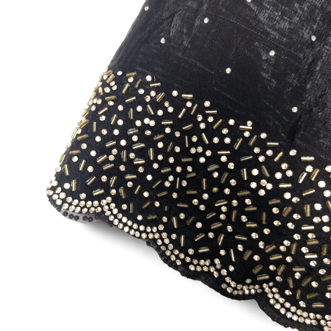 Space Silk Sarees – Premium | Edle, Weiche Seide in Perfektion | schwarz