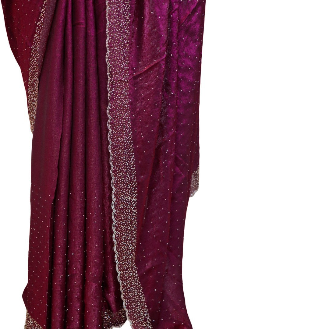 Space Silk Sarees – Premium | Edle, Weiche Seide in Perfektion | Magenta